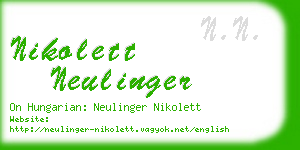 nikolett neulinger business card